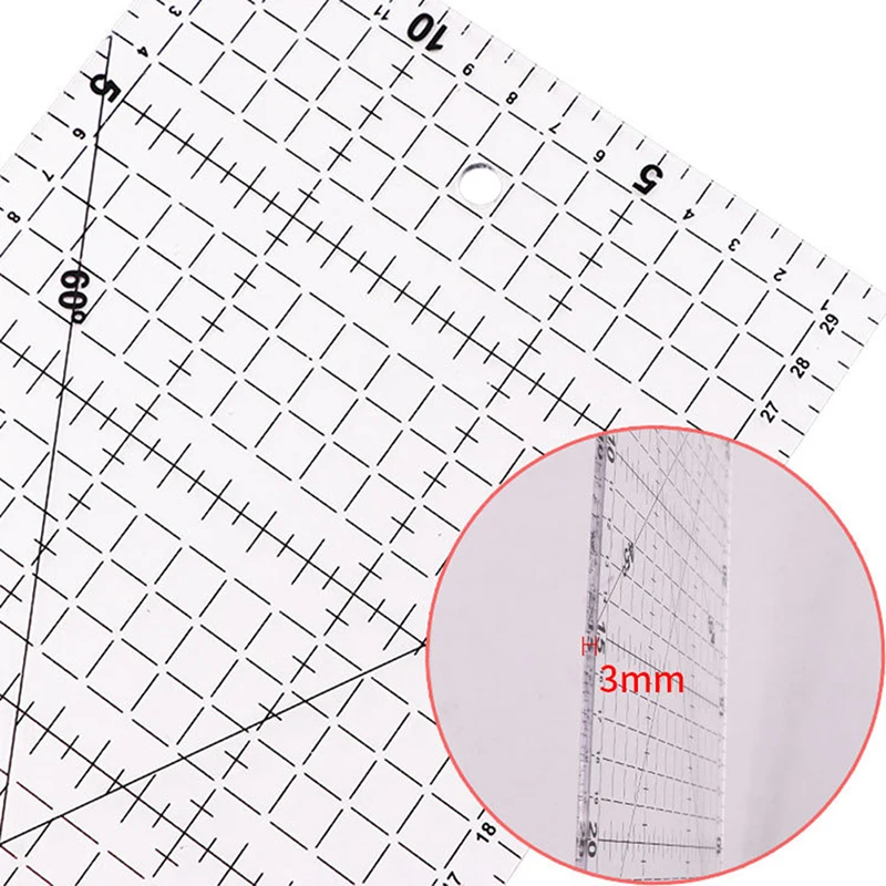 30 * 15 Cm Patchwork Ruler  Quilting Tools High Grade Acrylic Material Transparent Ruler Scale School Supplie