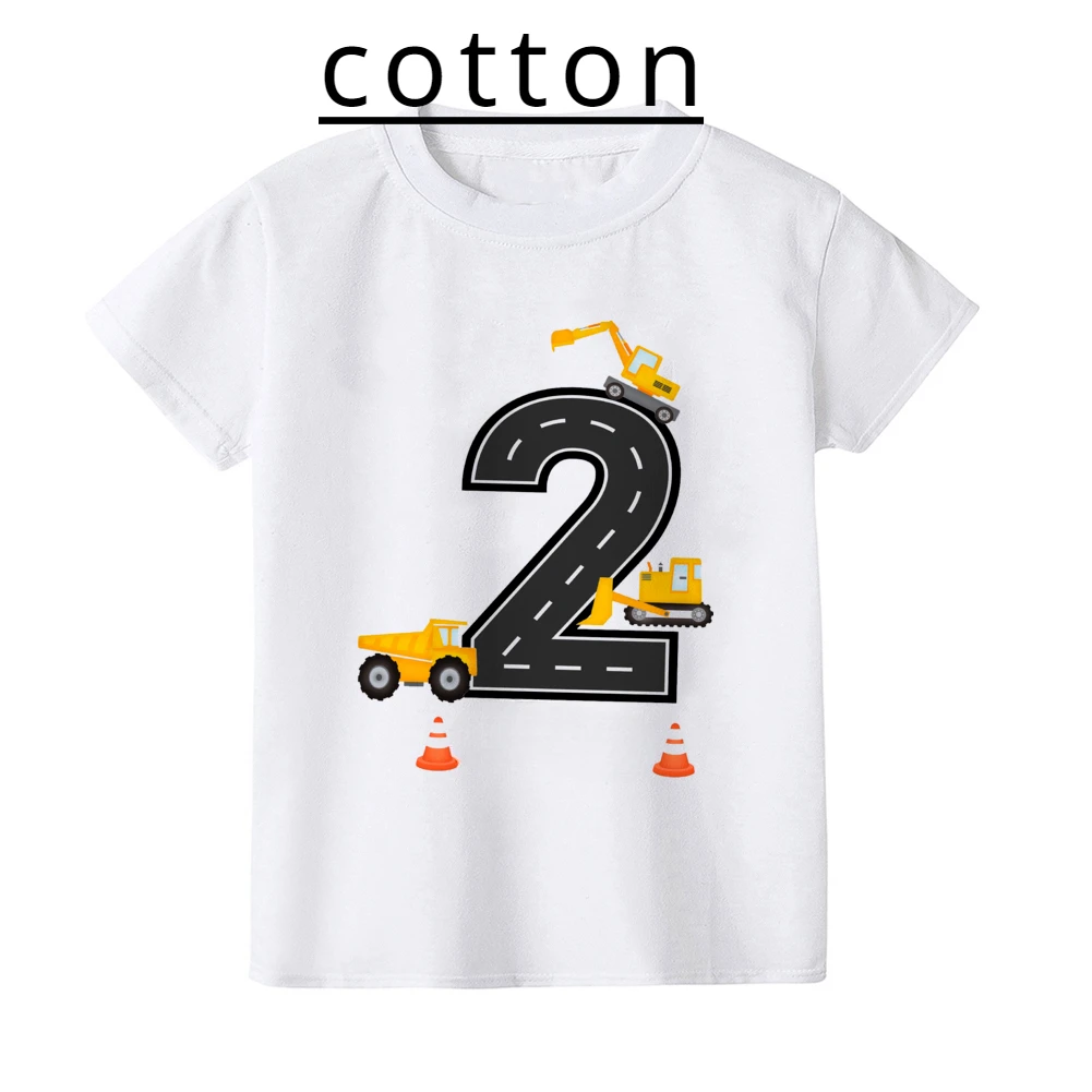 New Summer Birthday T Shirt Boy Girl Baby Clothes Custom Name Kid Cotton Tshirt Birthday Party Gift Children Tees Shirts