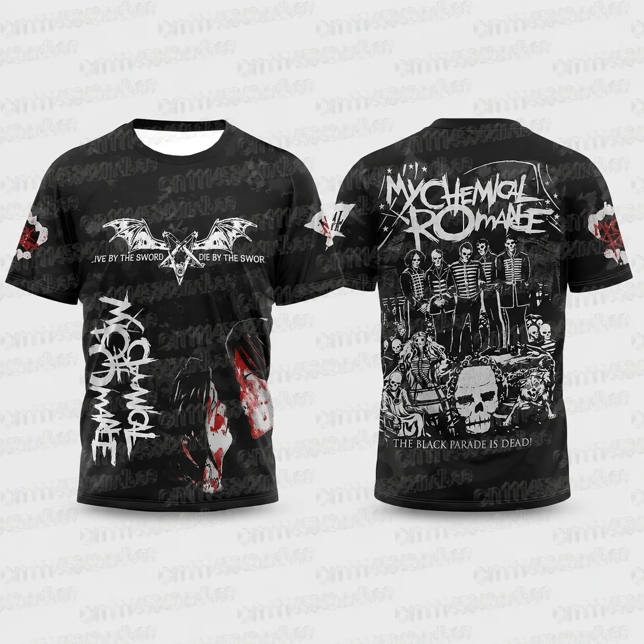 2026 MCR My Chemical Romance Album Tour Fußballtrikot Sommer Rock-Stil Atmungsaktives Schnelltrocknendes T-Shirt Familienoutfit – Detail 7