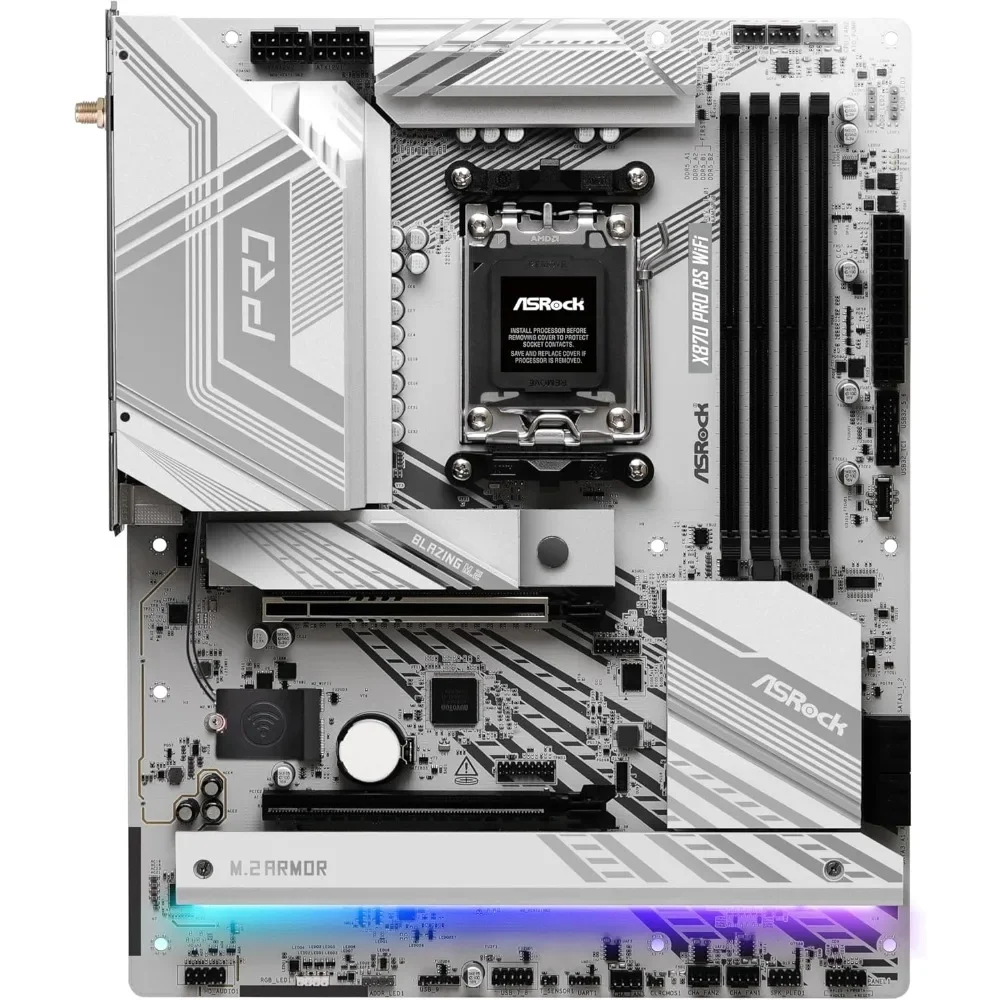 

X870 Pro RS WiFi AMD Ryzen Socket AM5 ATX Материнская плата USB4 DDR5 8000 МГц 256 ГБ SATA3 6,0 Гбит/с