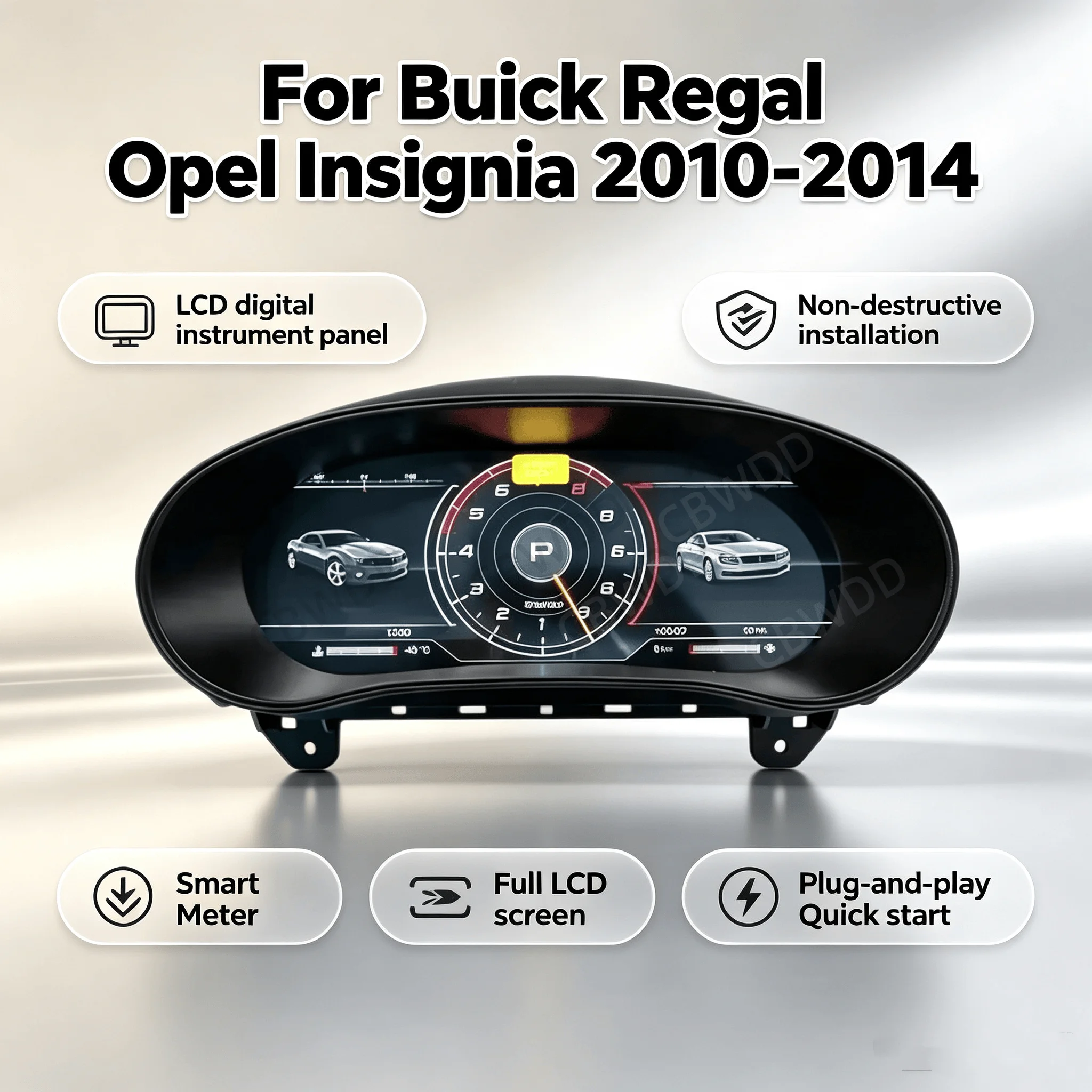 LCD Digital Dashboard Panel For Buick Regal Opel Insignia 2010-2014 Instrument Cluster GPS Speedometer Virtual Cockpit Clock