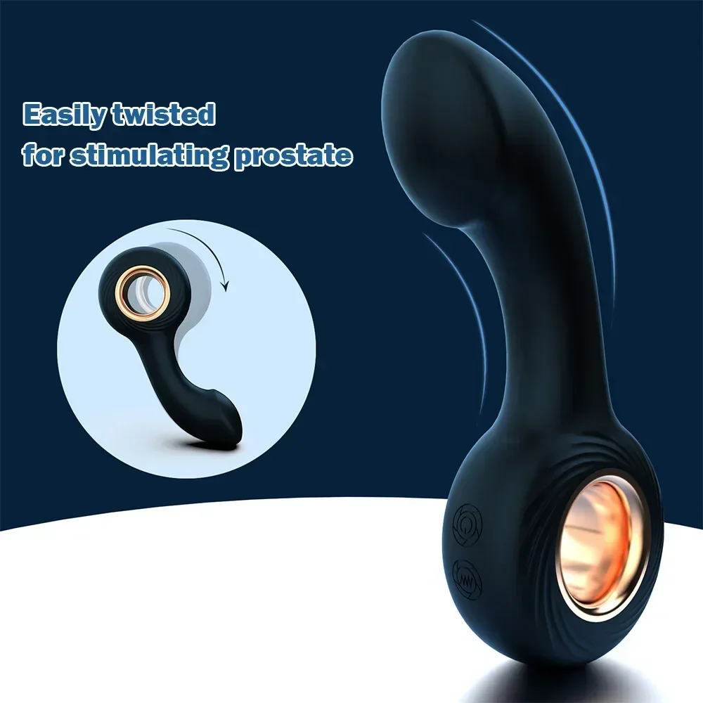 Masajeador de próstata masculino, vibrador de penetración Anal impermeable para hombres, tapón Anal vibratorio, estimulador Anal, Juguetes sexuales para adultos