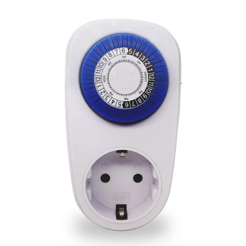 Timer Switch Smart Countdown Switch Socket 24 Hours Plug in Mechanical Grounded Programmable Indoor Auto Power off