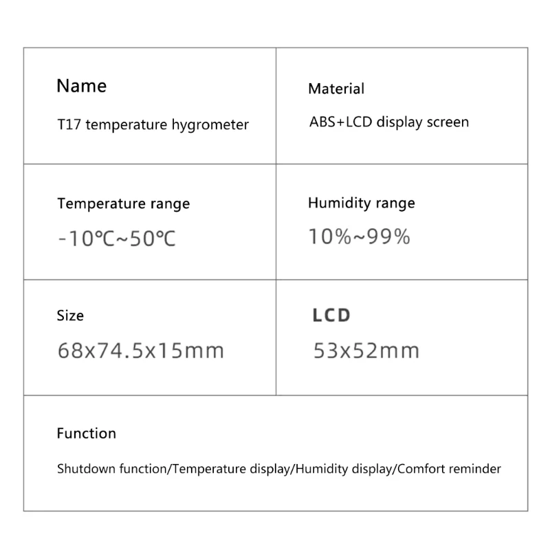 Higrometr cyfrowy termometr z elektroniczny z wyświetlaczem LCD temperatura czujnika wilgotności miernik z magnesem i uchwytem