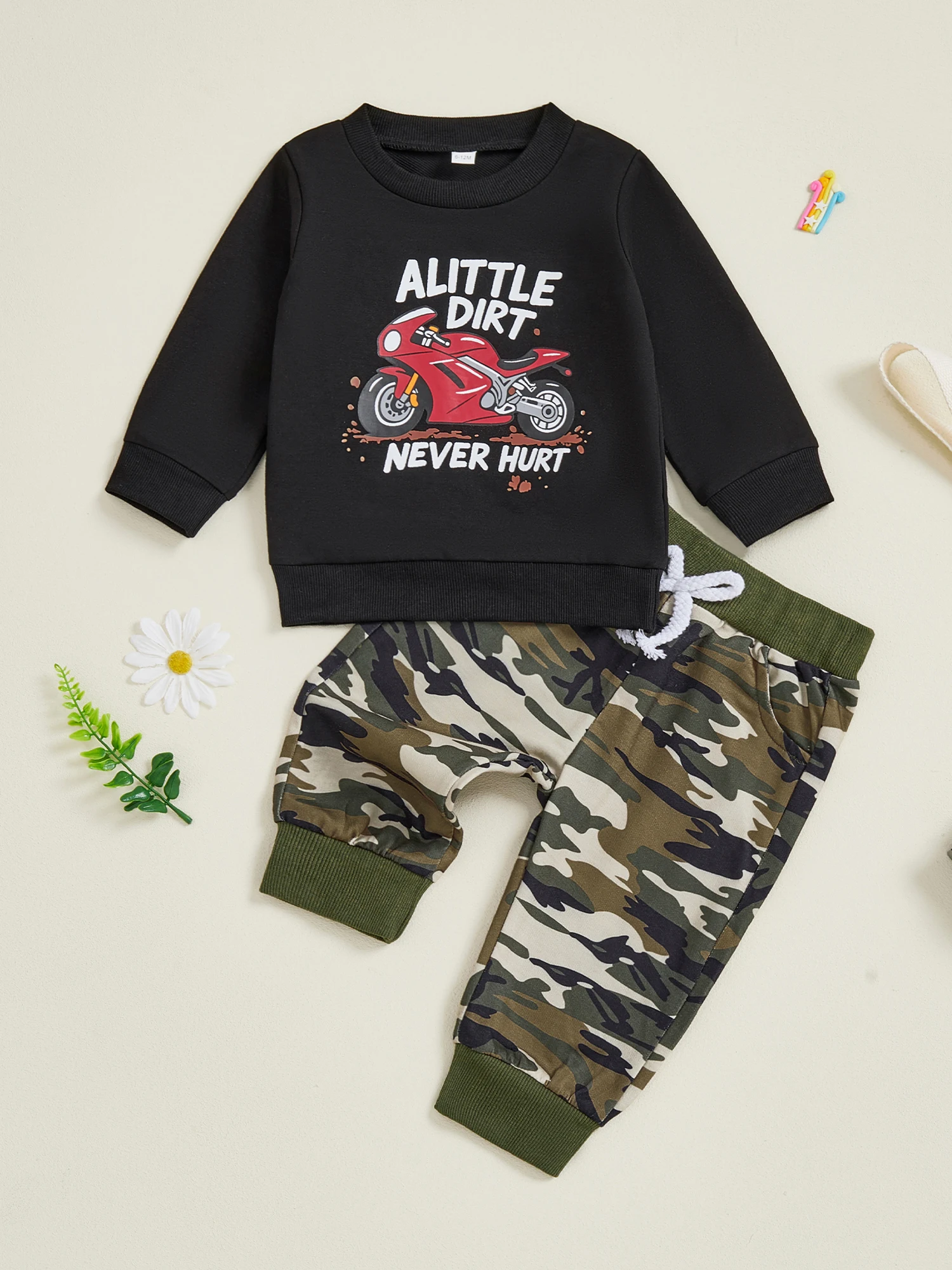 

Baby Girl Winter Outfits Floral Print Hooded Jacket Fleece Lined Pants 2 Piece Set for Cold Weather Style