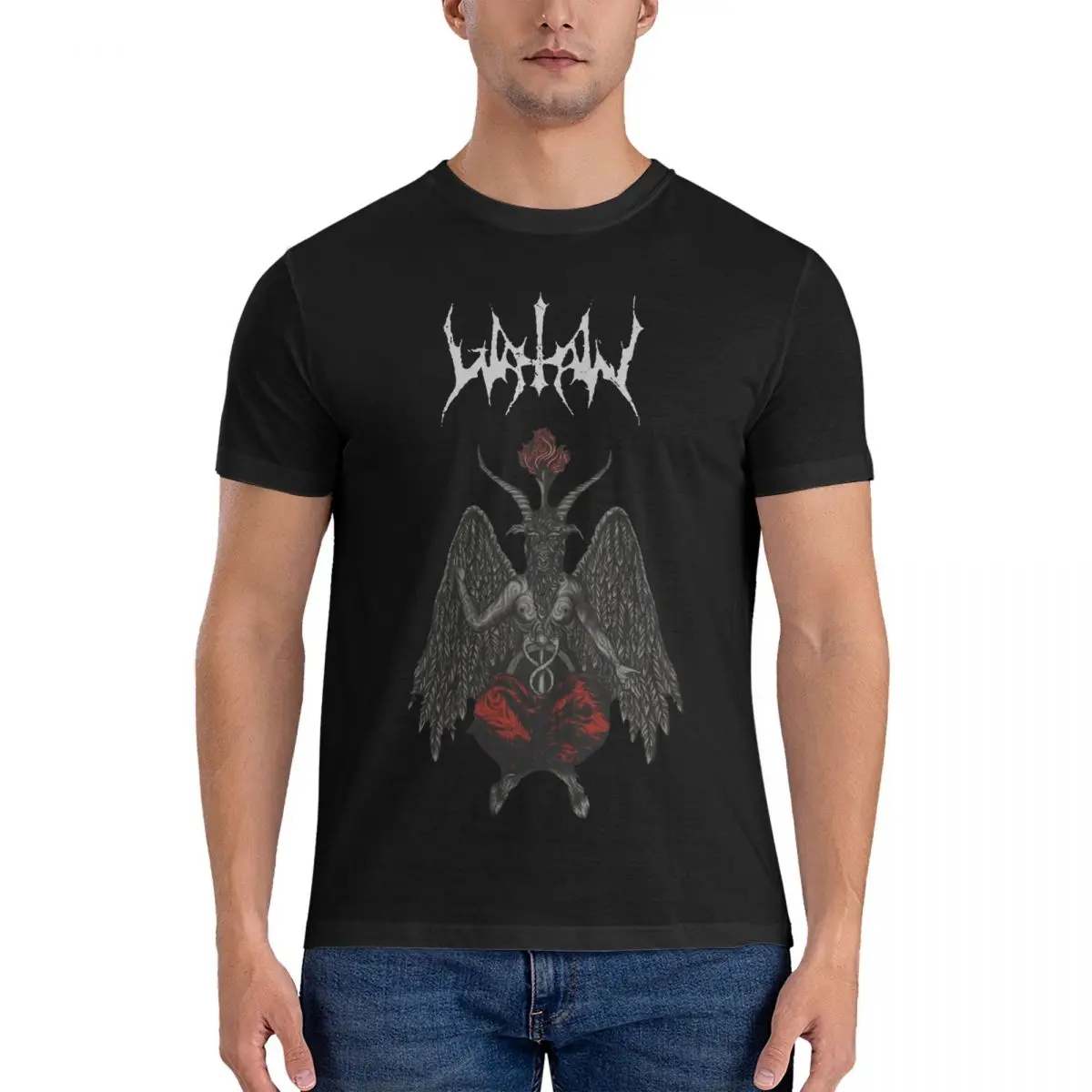 The Black Metal T-Shirt Men Watain Novelty Pure Cotton Tee Shirt O Neck Short Sleeve T Shirts Gift Idea Clothes