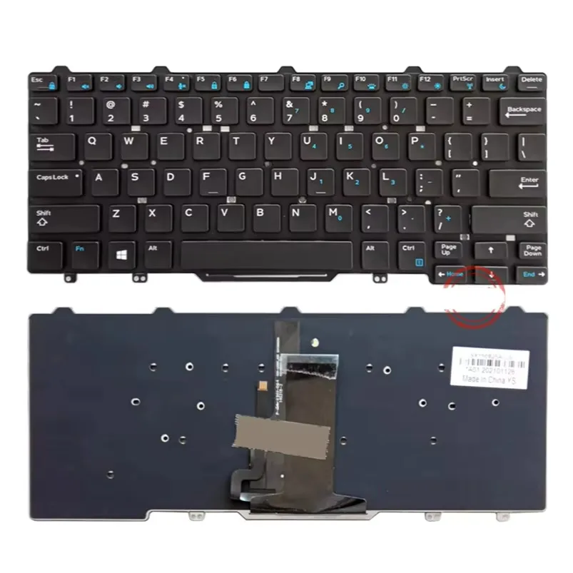 

US SP UK for Dell E5470 E7470 Laptop Keyboard Latitude 7490 5480 5488 7480 5450 5491