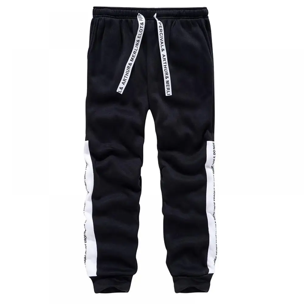 Spring Autumn Fashion Trend Two-Piece Men\'s Casual Comfortable Large Size Sports Suit Black White Set Tracksuit