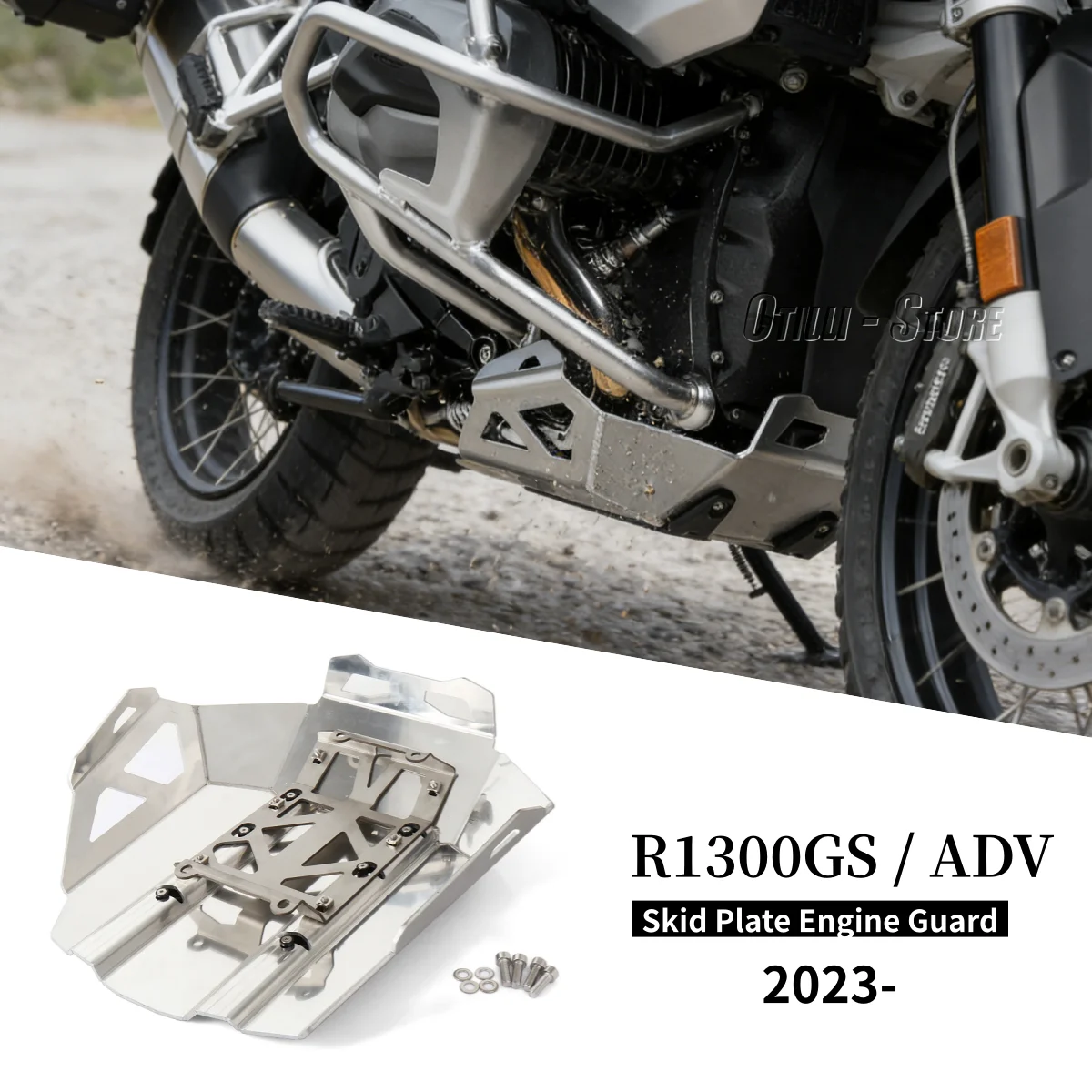 Protetor de Motor para Motocicleta BMW R1300GS R 1300 GS Adventure 2023-2025, Placa de Proteção do Chassi