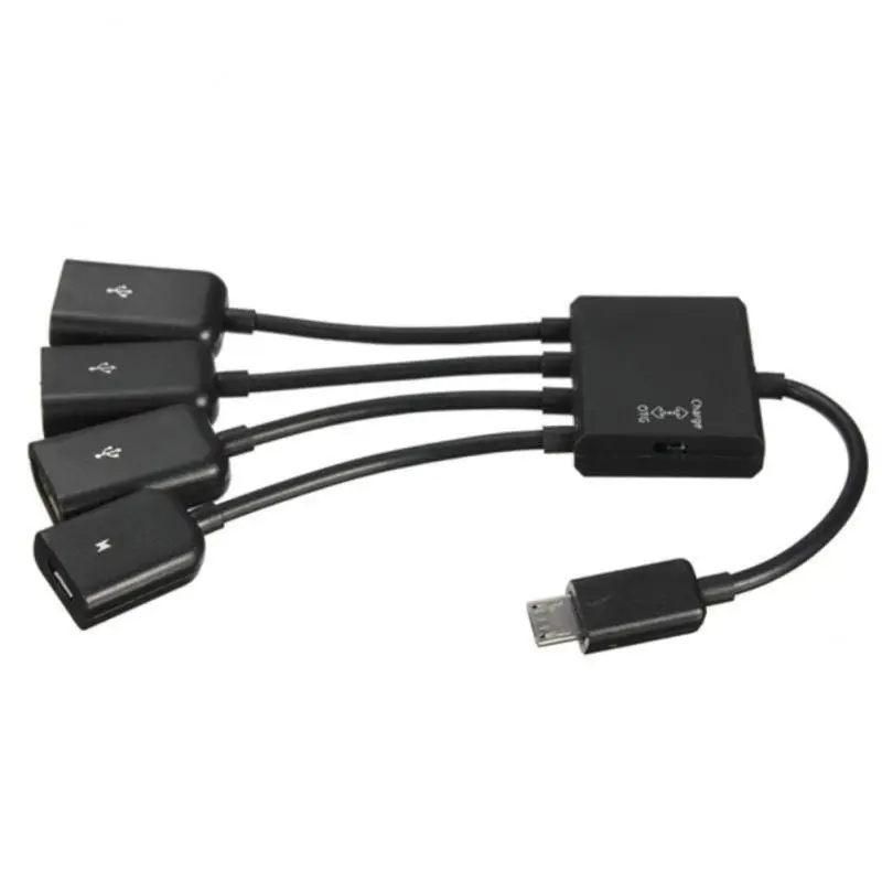 1/2/4PCS 4 Port Micro USB 2.0 HUB 4-IN-1 OTG Hub Power Adapter Cable For Android Phone Tablet PC