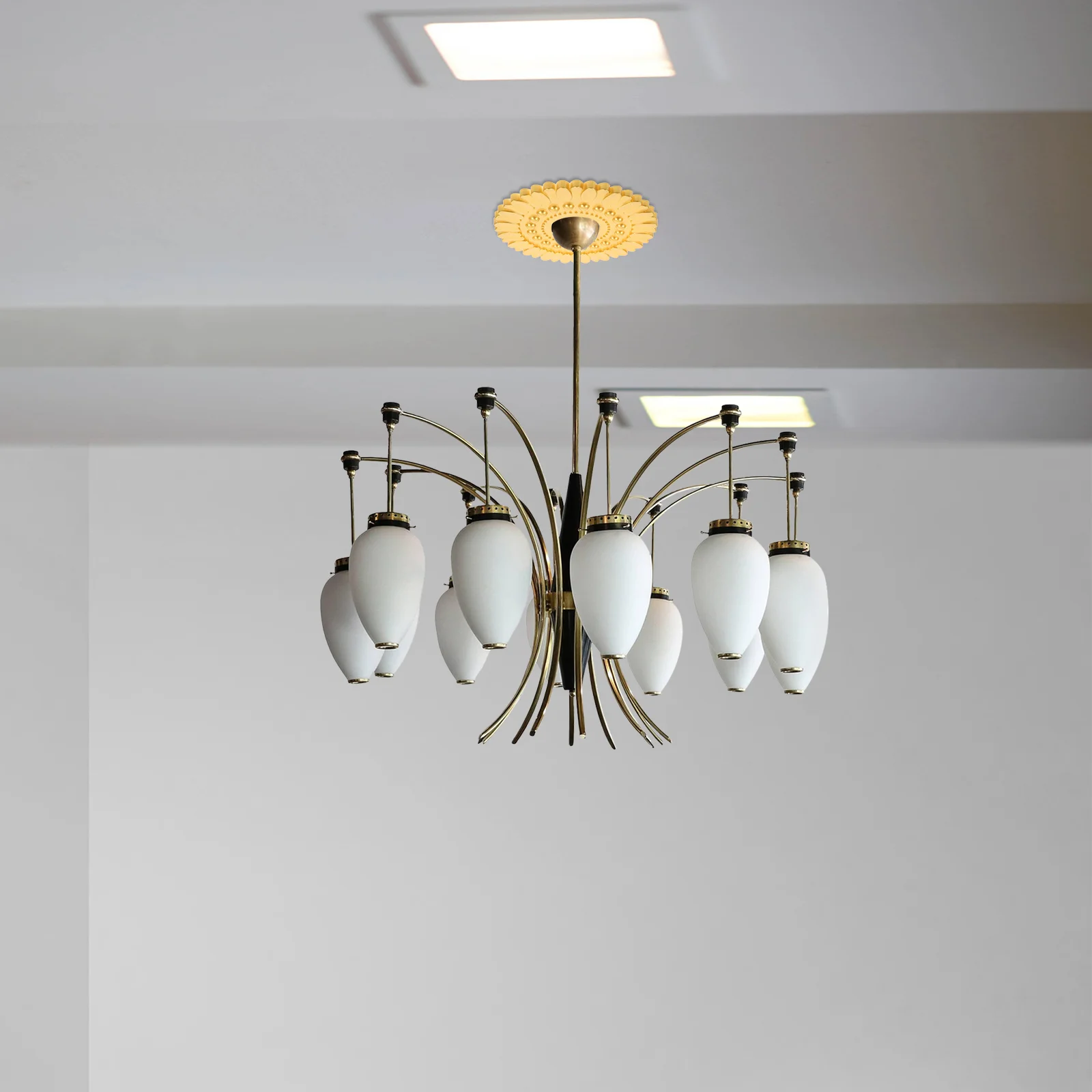 Ceiling Light Panel Small Medallion Fan Solid Medallions Round Home Lighting Ring Simple Lights