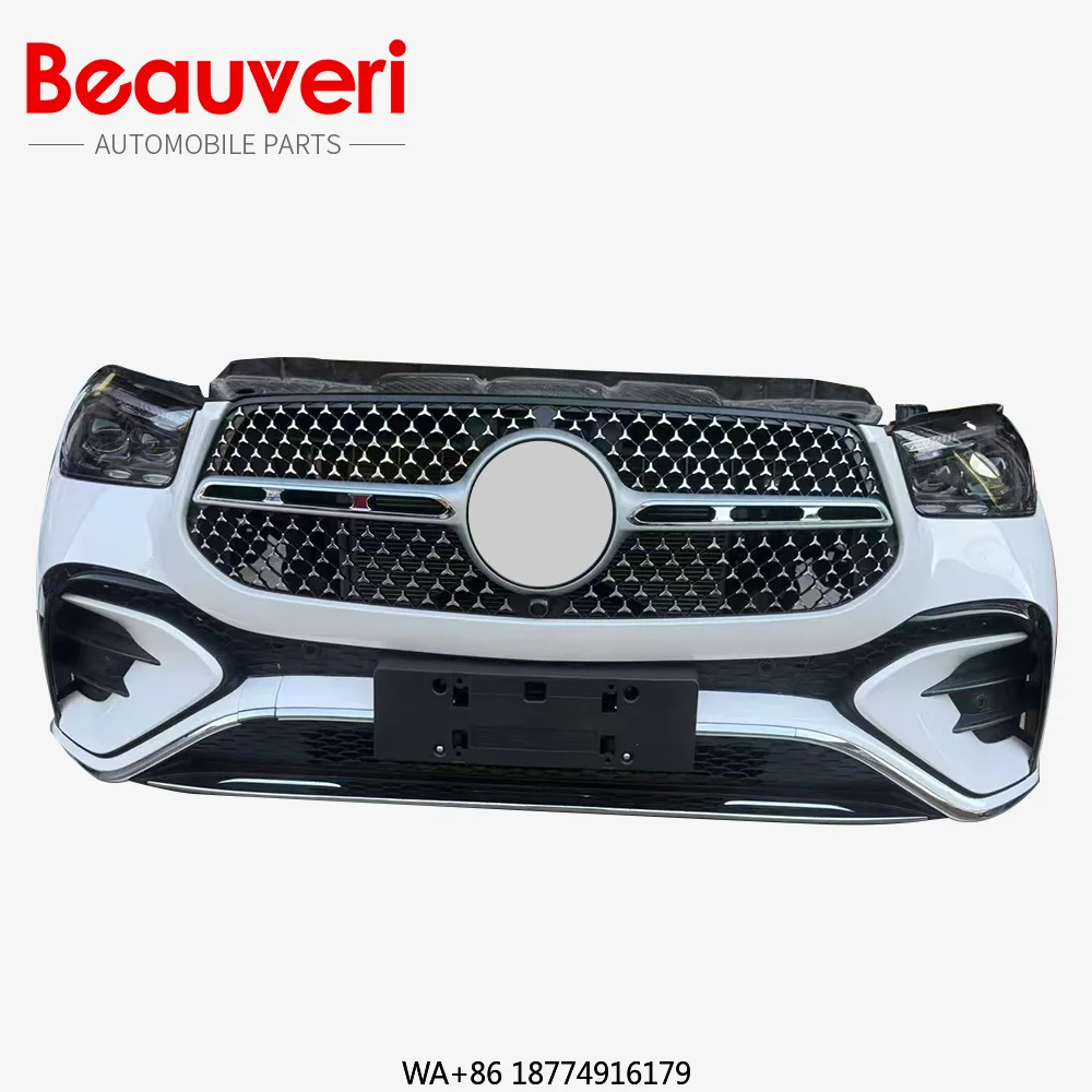 

For GLE167 New Front Bumper in Red ABS Plastic with Cut-Outs and Fog Light Screw-On Features
