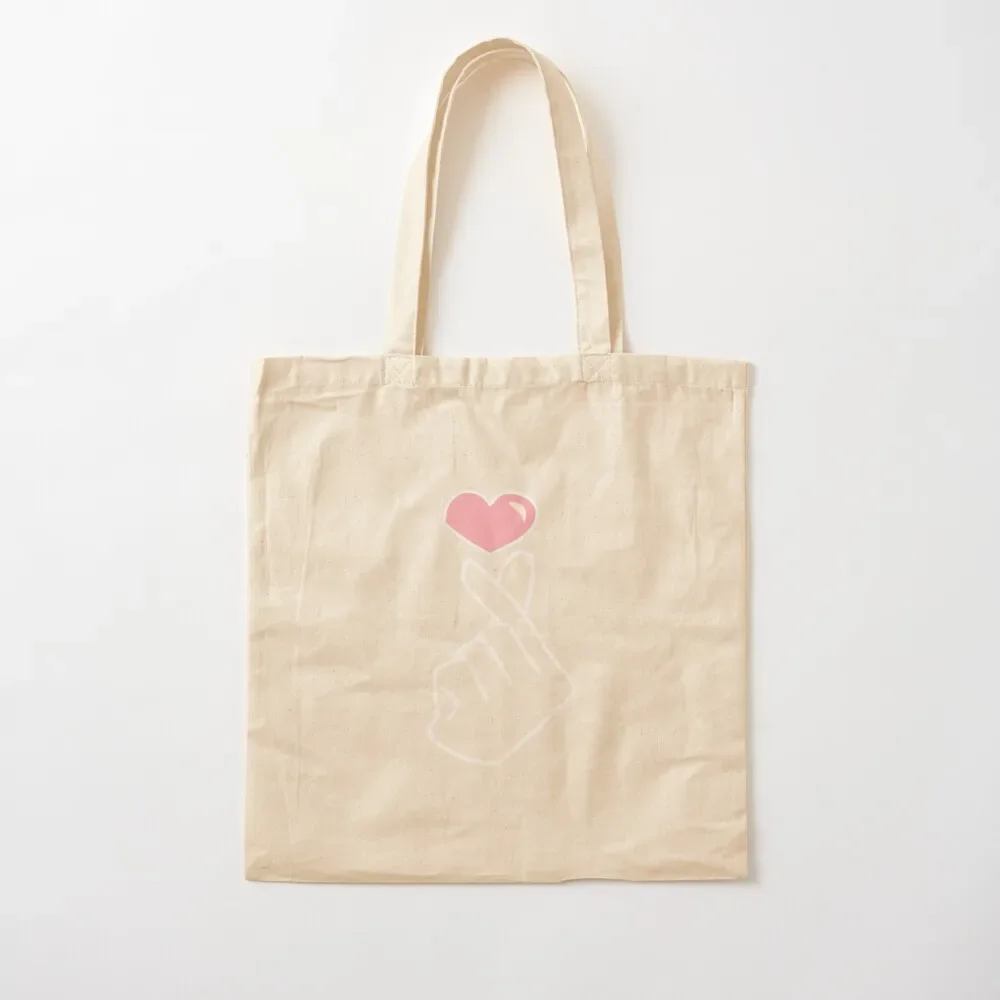 

Kpop Korean Finger Heart design Tote Bag bags woman 2025 free delivery bags Tote Bag