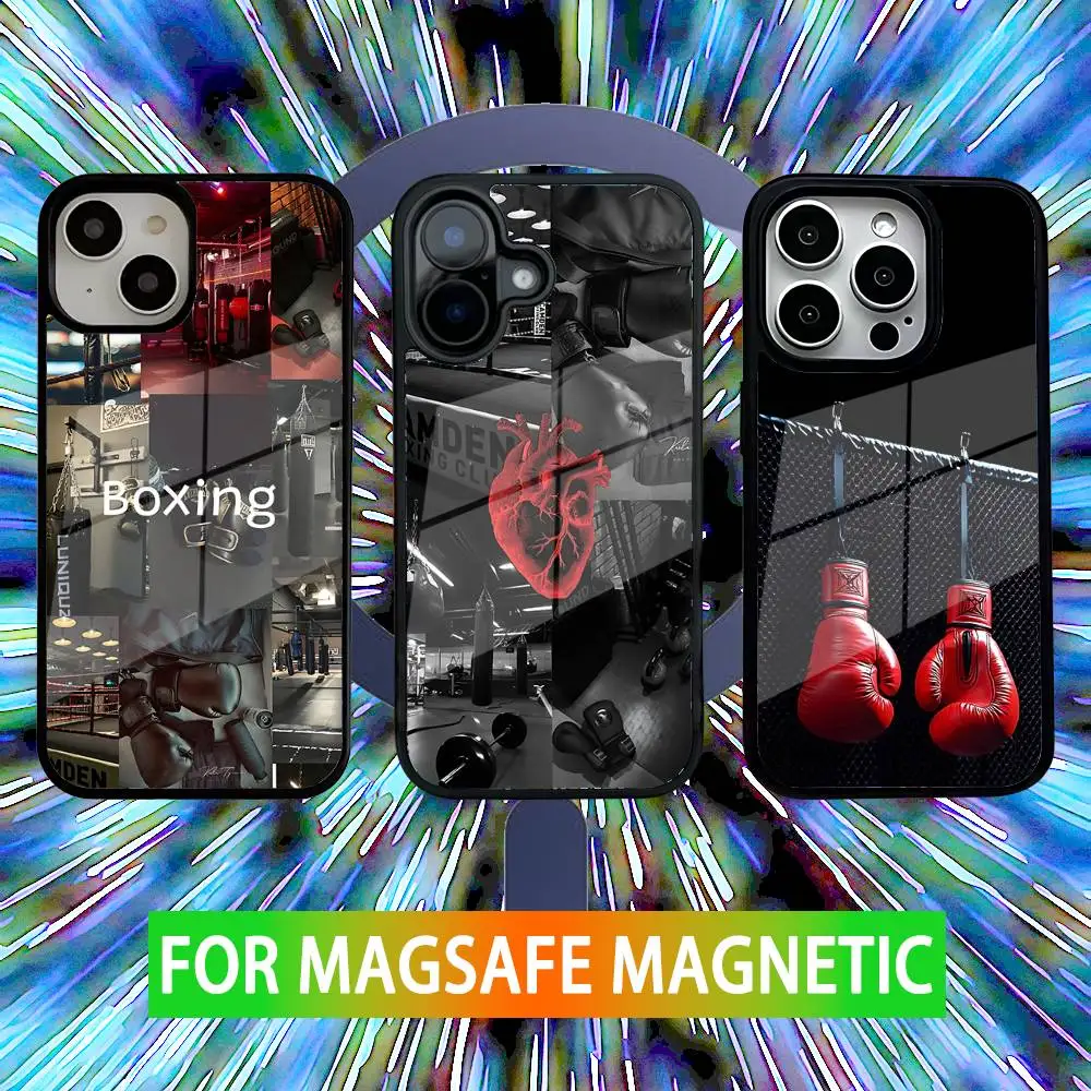 

Strong Boxing Gloves Sport Phone Case For iPhone 16,15,14,13,12,11,Pro,Max,Plus,Mini,SE New Magsafe Magnetic Wireless Charging