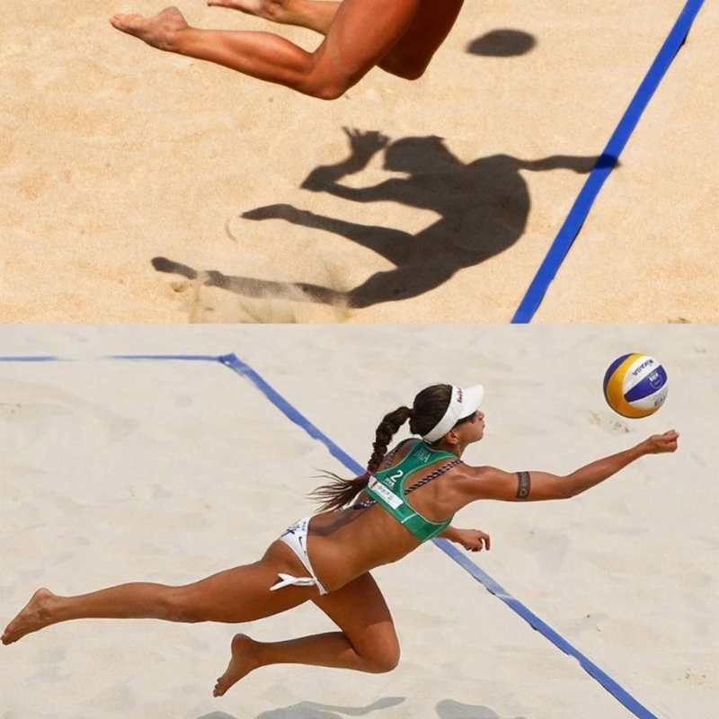 

Тяжелые площадки для пляжного волейбола, маркеры, песочные якоря и сумка для хранения портативных устройств