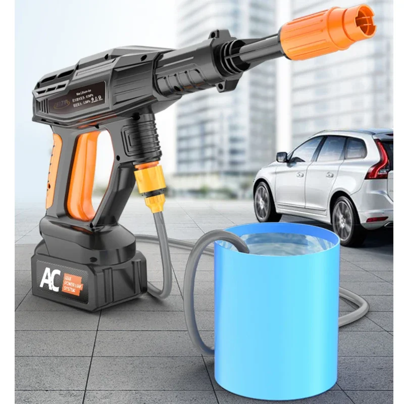 20V Wireless Car Washer Household Portable Rechargeable Electric Cleaner Water Gun Brush Car Lithium Battery Water Pump