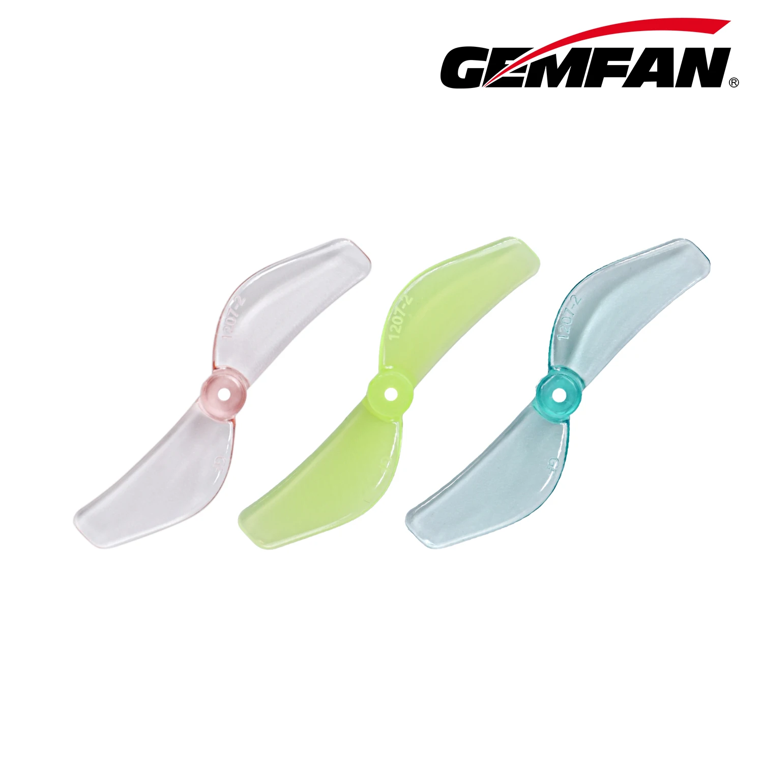 Gemfan 1207-2 Ultra Light 2-Blade Propeller, 12 Pairs Pack(12CW+12CCW), PC Props for 65mm Wheelbase Tiny Quad