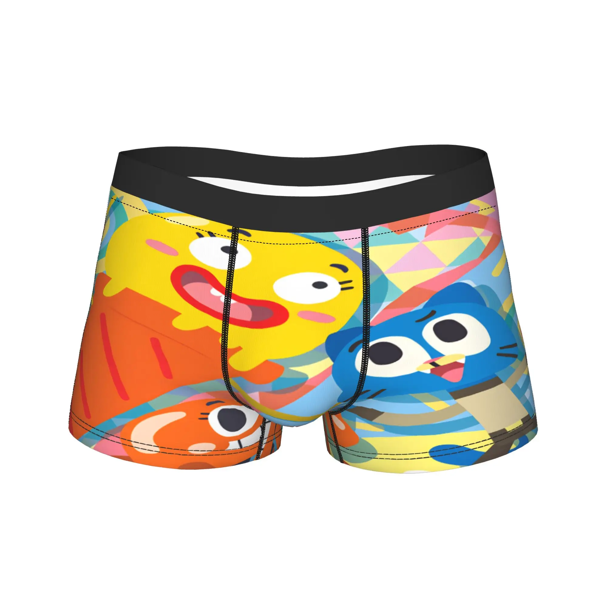 

Трусы-боксеры Gumballs and Darwins с 3D-мешочком, качественные, с рисунком, эластичные, мужские, большие размеры