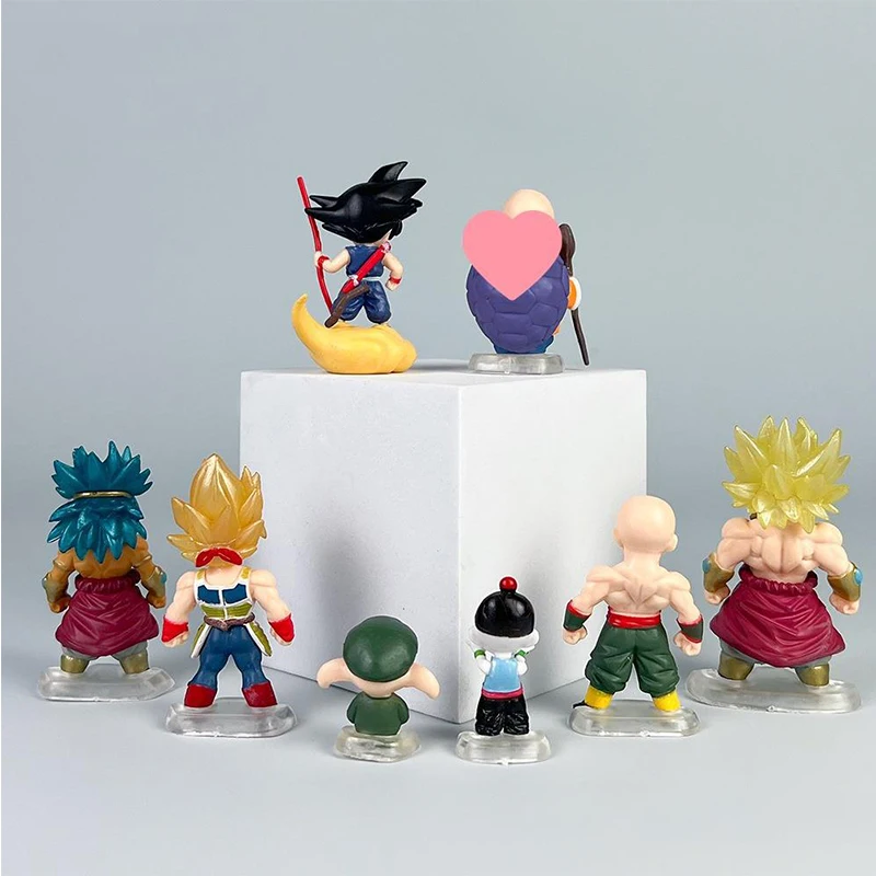 8pcs/lot Dragon Ball Mini Figure Super Saiyan Goku Vegeta Action Figure Collection Model Toys