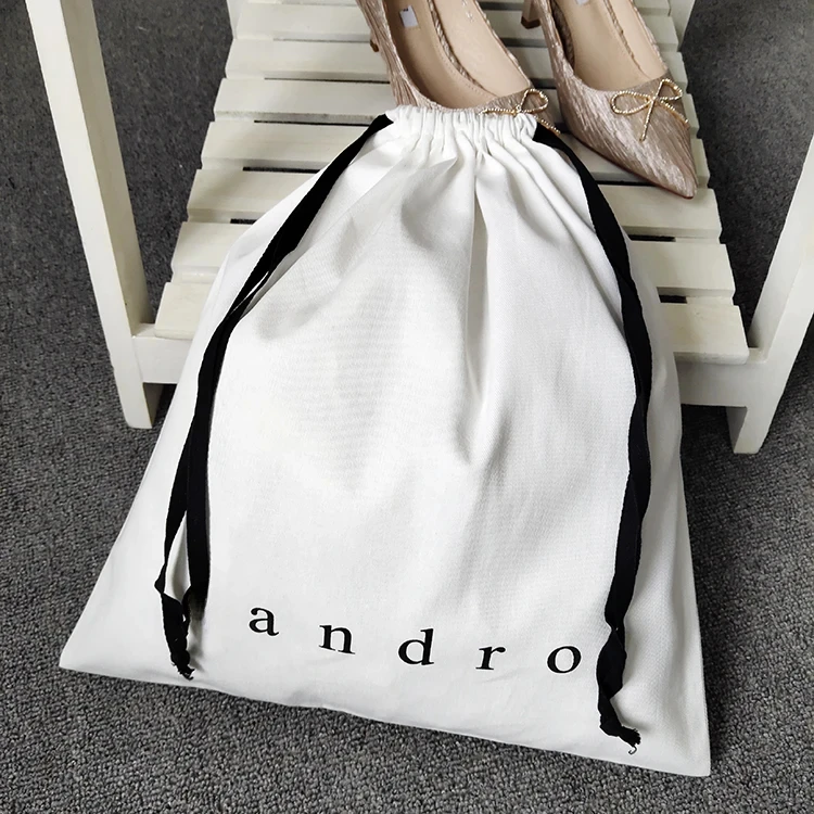 

Custom Logo Cotton Drawstring Bags Packaging Handmade Soap Party Wedding Wrapping Reusable Sachet Print Storage Gift Pouch 50PCS