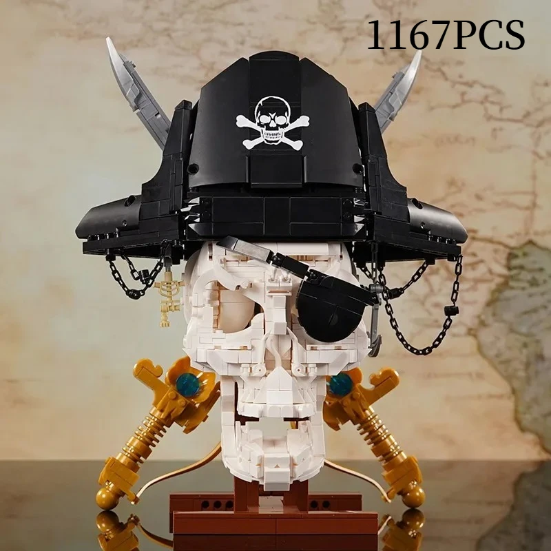 

1167PCS Creative Skeleton Pirates With Double Swords Model Building Blocks Exquisite Collectibles Construction Bricks Toy Gift
