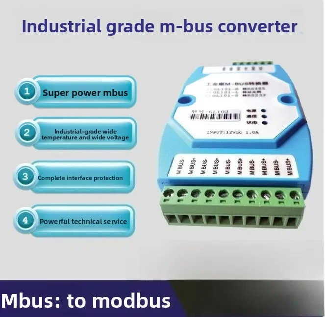 M-Bus Master to RS485 RS232 Converter Gateway for Smart Meter Data Acquisition System