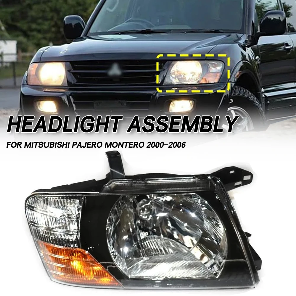 

Left/Right Side Front Bumper Head Light Headlamp Driving Headlight Turn Signal Light For Mitsubishi Pajero Montero 2000-2006