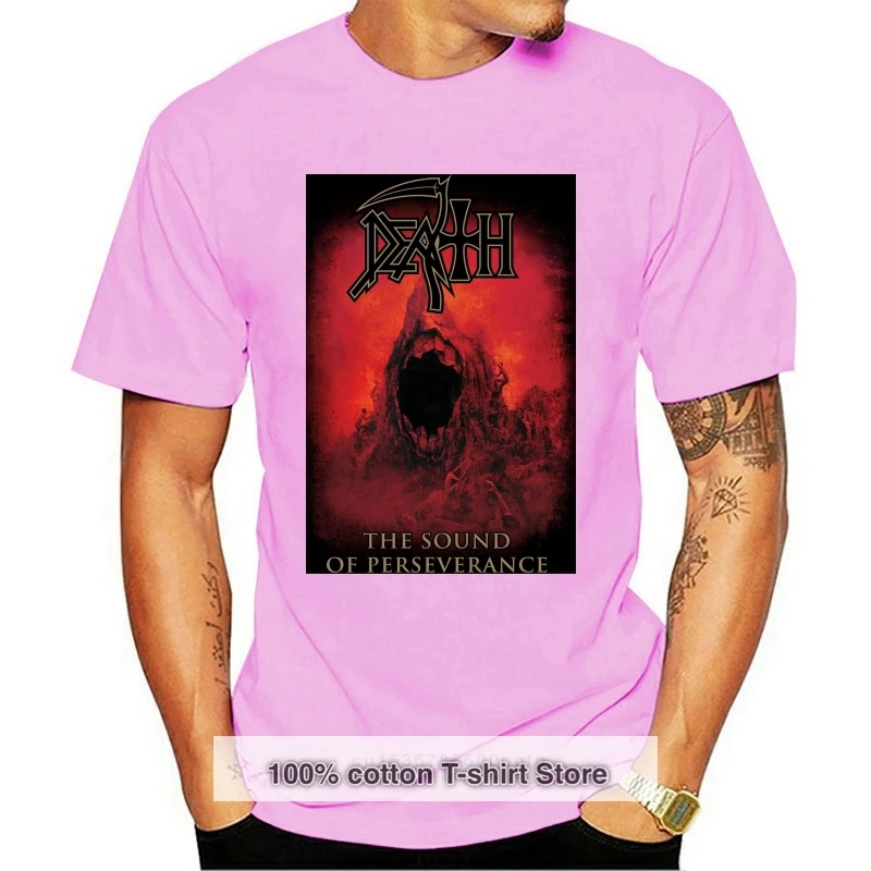 Death The Sound of Perseverance Obituary Mens T-shirt Men's Fashion Crew Neck Short Sleeves Cotton Tops Clothing Black