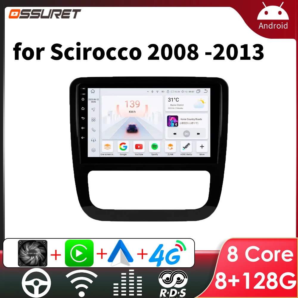 

Автомобильный радиоприемник на Android для Volkswagen VW Scirocco 2008 -2013 Carplay Android автомобильный стерео Мультимедийный GPS 7862 головное устройство