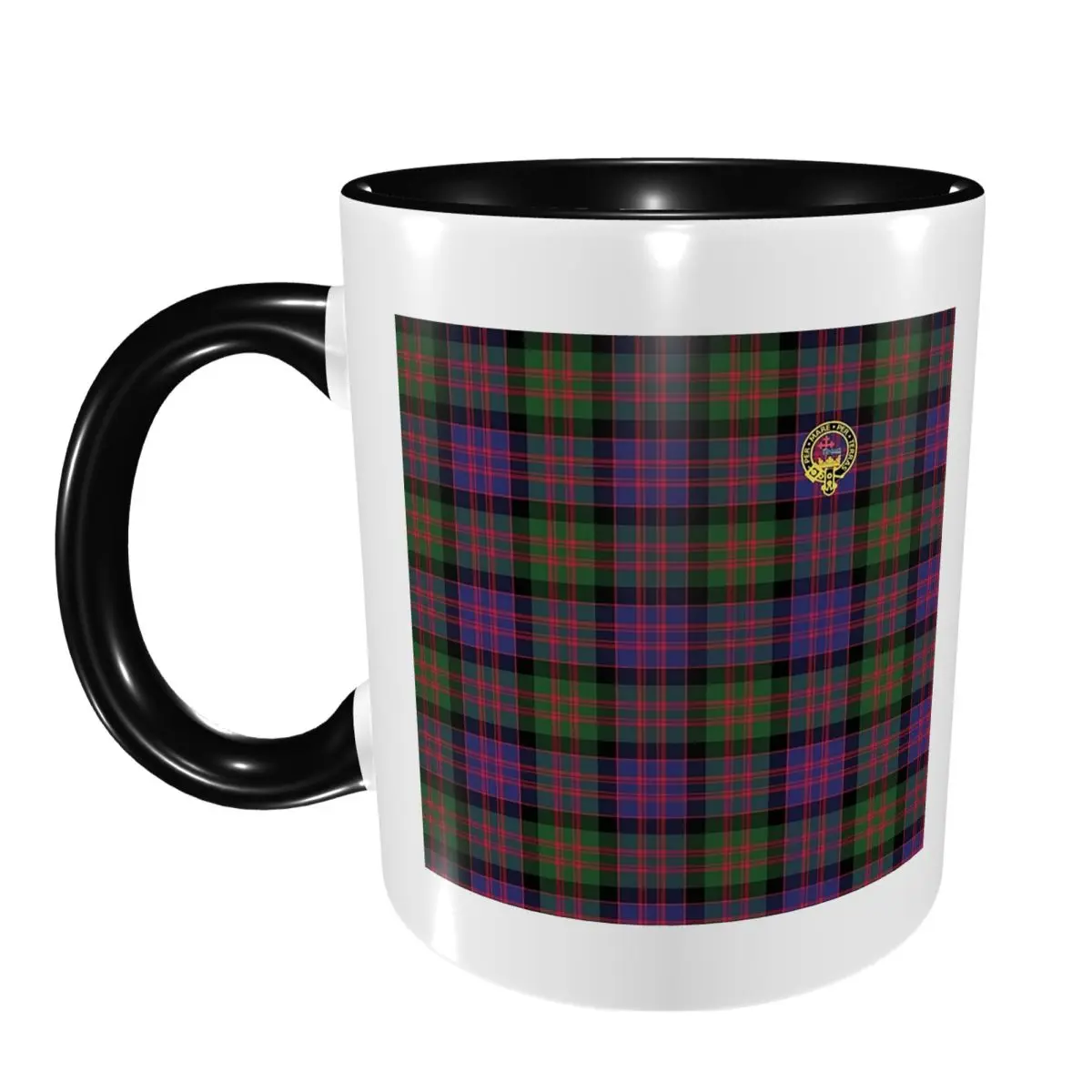 The McDonald And MacDonald Clan Tartan With Badge By Faelee Mug  Ceramic Coffee Cups Tea Mugs Milk Cup Drinkware Gift for Friend