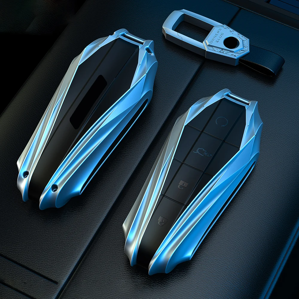 Zinc Alloy Car Key Case Cover For BYD Song Pro Plus Max Dmi EV Seal Dolphin Remote Control Key Auto Accessories