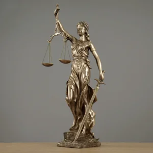 Europäische alte Göttin der Gerechtigkeit Gerechte Statue Engel Figur Retro Justice Scale Dekoration für Hauszubehör Art 12 Hauptverkaufsstatue Justiz - №4