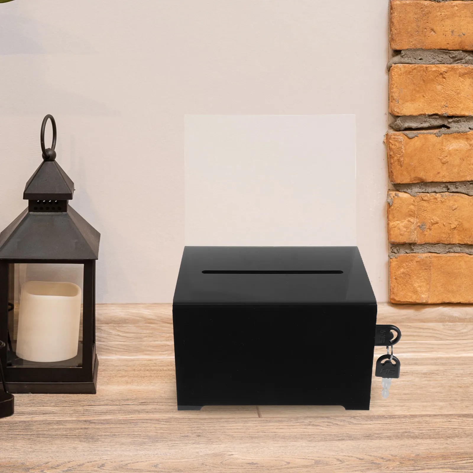 Premium Acrylic Donation Box with Lock for Fundraising Suggestion Voting Ballot Comment Complain Letter Collection Box Use