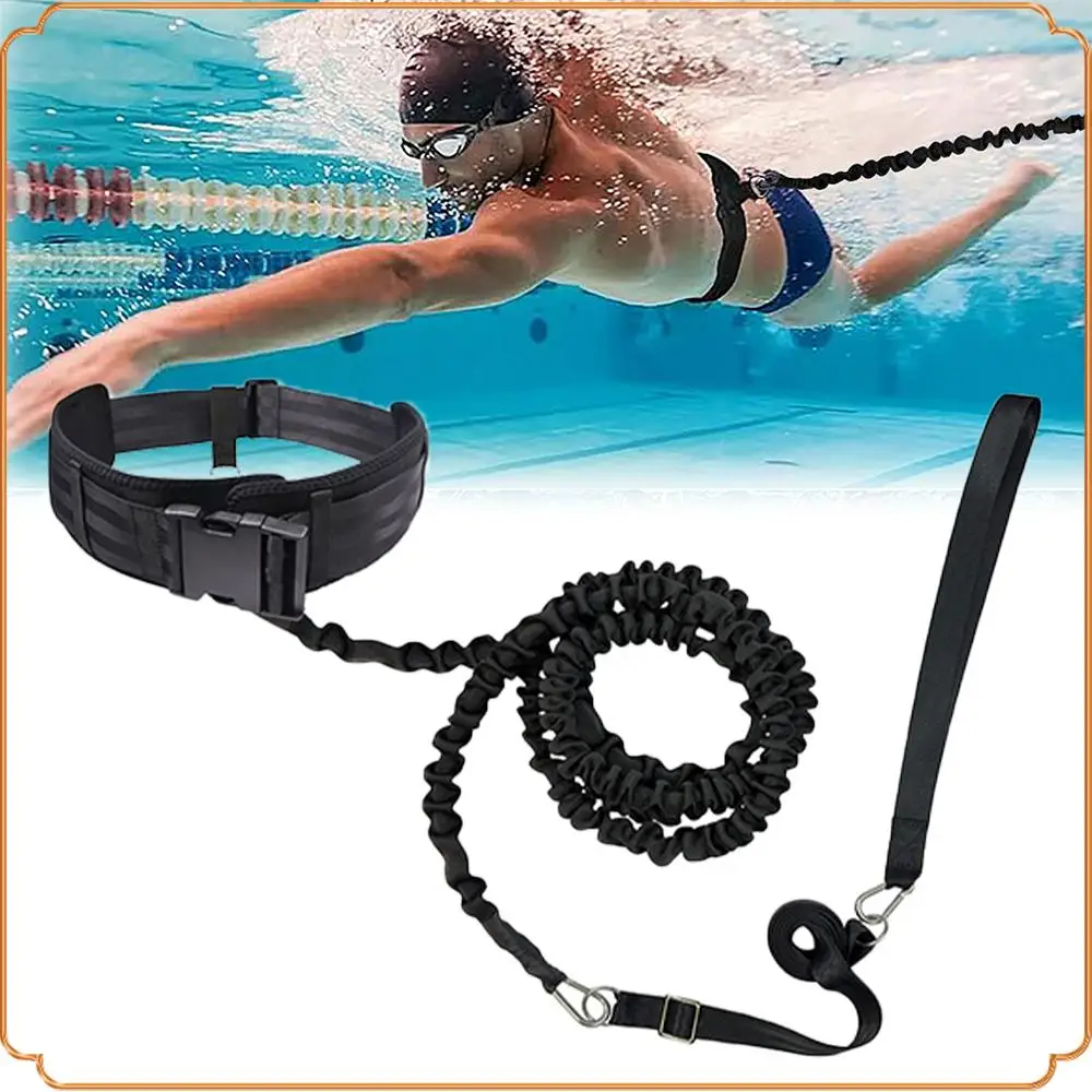 1-3 uds correa de natación arnés de natación estacionario cinturón de natación estático cinturón de entrenamiento de natación cable de sujeción de natación banda de resistencia