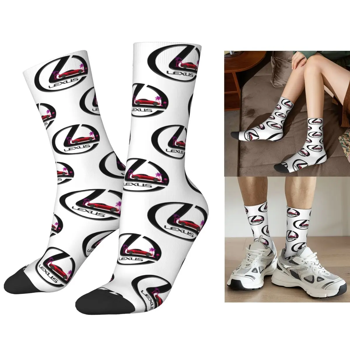

Носки Lexus LC с логотипом Palms, впитывающие пот чулки в стиле Харадзюку, всесезонные длинные носки, аксессуары для мужчин и женщин, подарок на день рождения