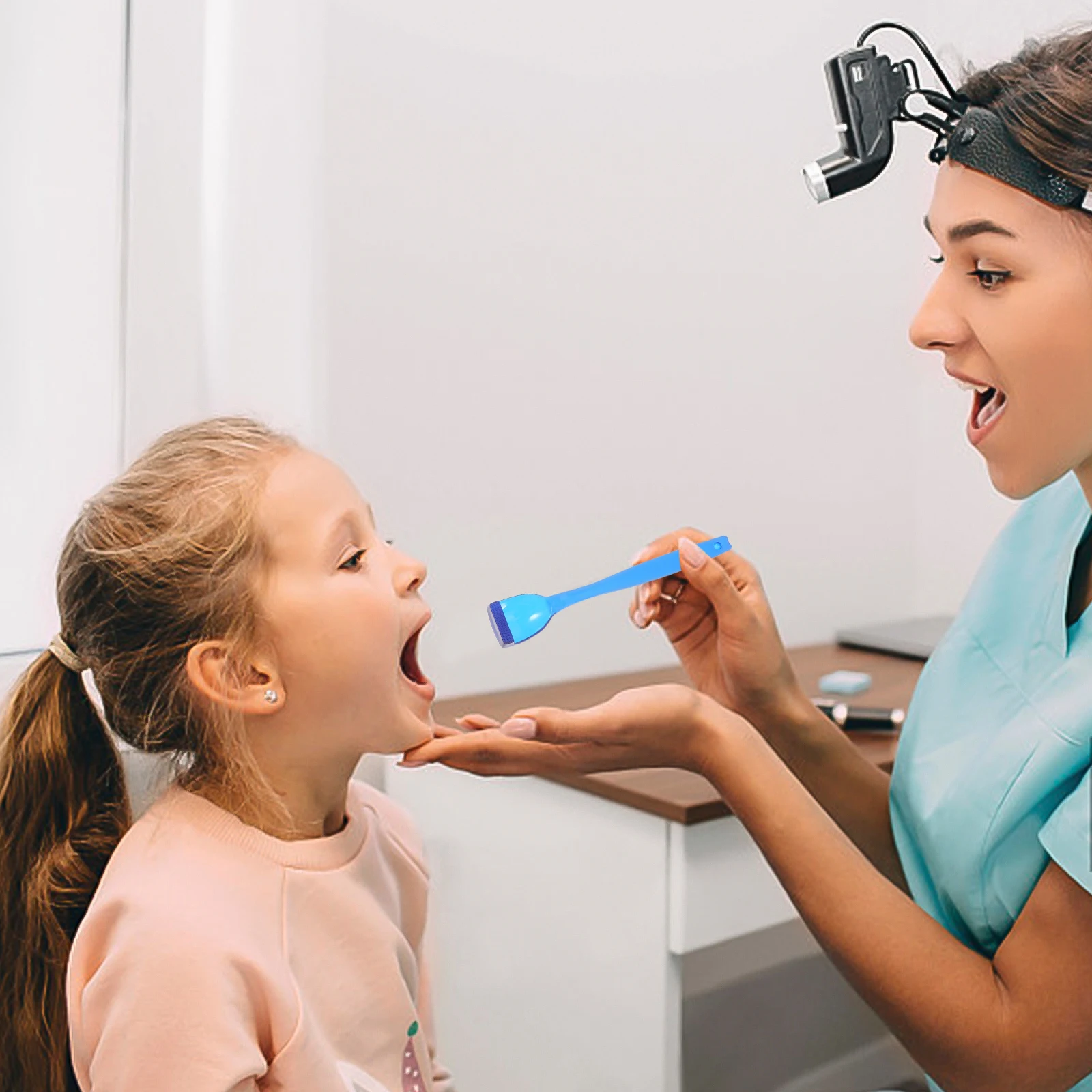 

4pcs Oral Correction Training Tools Blue Speech Therapy Equipment for Oral Muscle Rehabilitation Coordination Aid