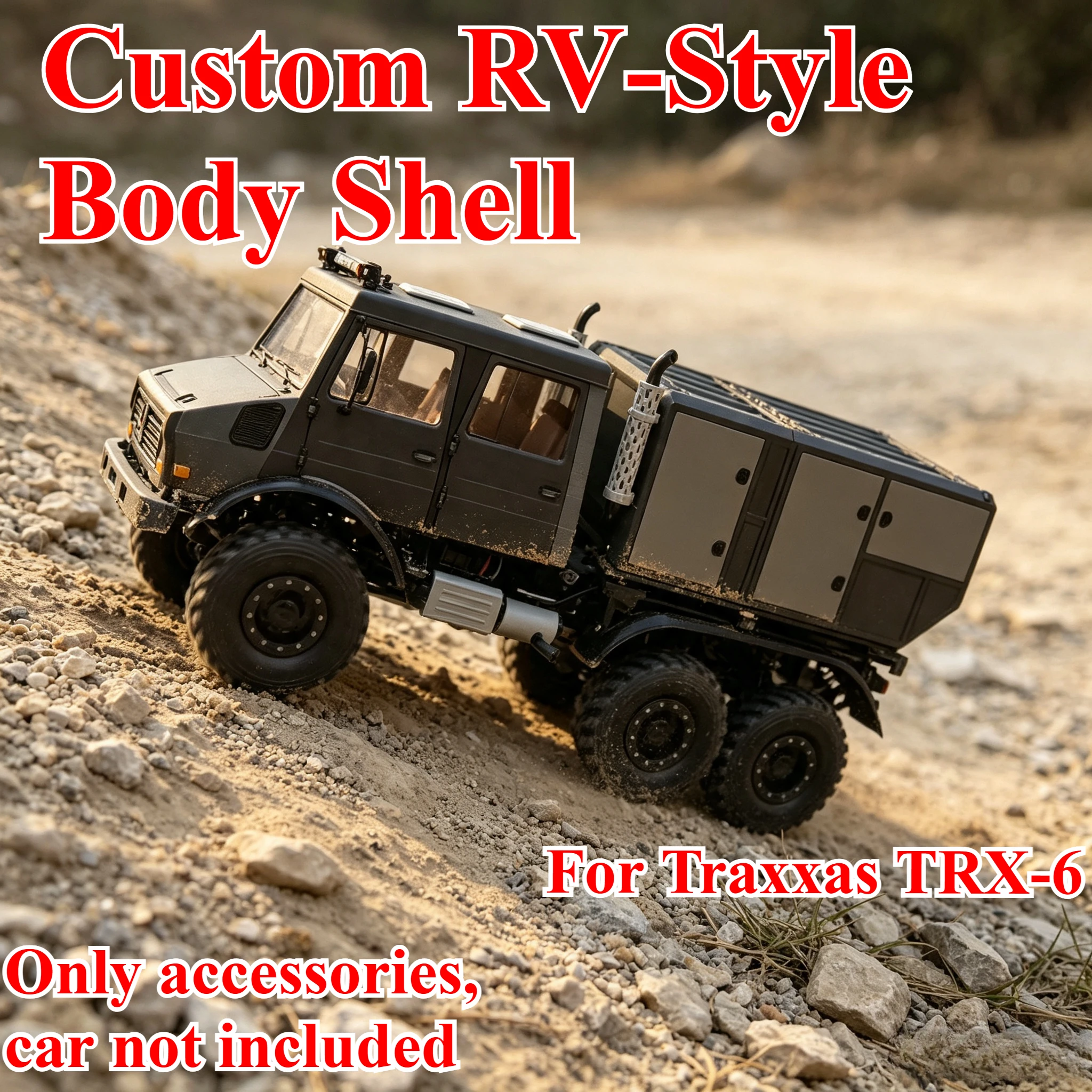 RC Car Upgrade Parts Custom Camper Overland Replacement Body Shell For 1/10 TRAXXAS TRX6 RC Adventure Crawler Exterior Accessory