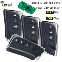 Płyta KEYECU 314,3 MHz HYQ14FBF: 231451 -0440 Pilot zdalnego sterowania karty inteligentnej do Lexus ES350 ES300h ES250 LS500 LS500h UX200 UX250H