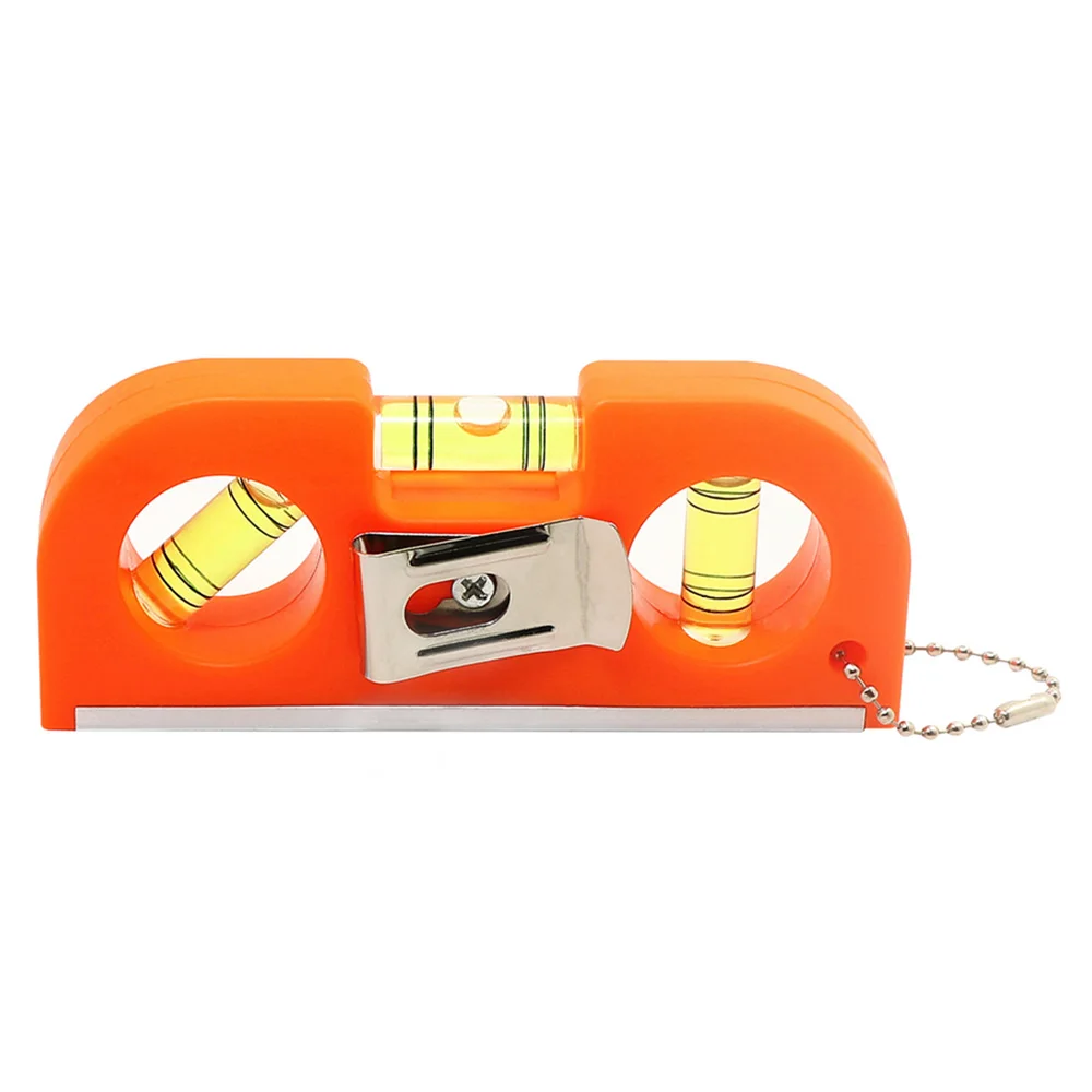 Mini Pocket Level Tool Key Chain Leveler Magnetic Base Bubble Level Tool Horizontal Vertical 45Degrees 3 Bubble Spirit Leveler