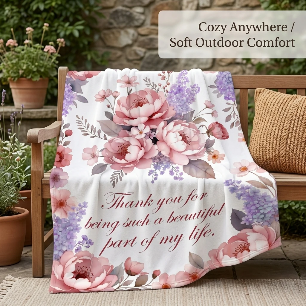 Pink Peony & Lilac Floral 