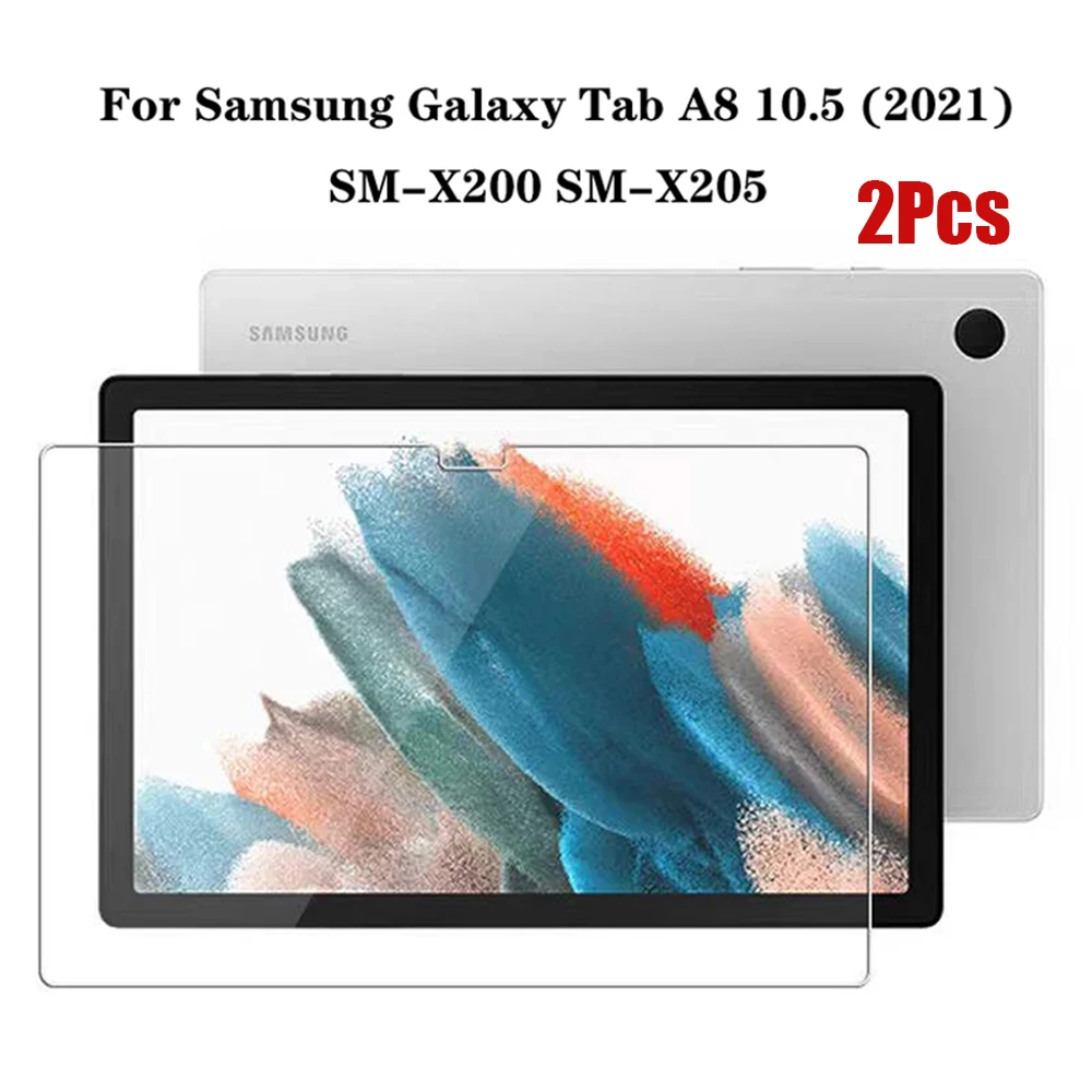 

For Samsung Galaxy Tab A8 10.5 2021 Tempered Glass Screen Protector SM-X200 SM-X205 Tablet Bubble Free HD Clear Protective Film