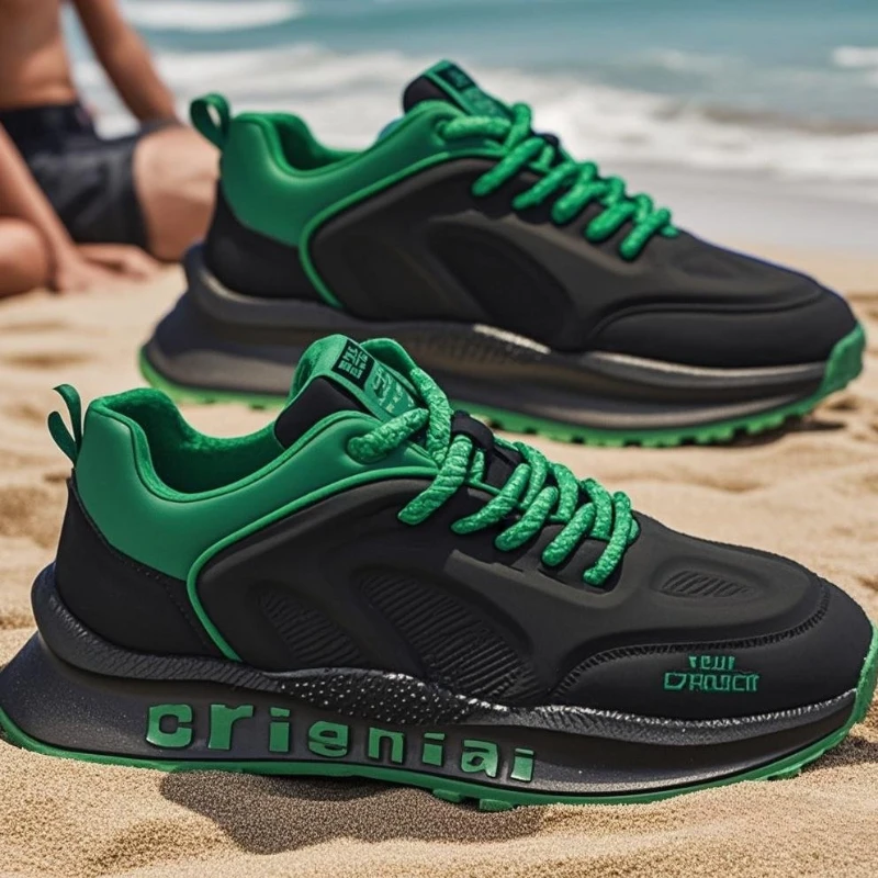 

Men's New 2025 Non-slip Thick Sole Increase Leisure Sports Shoes Running Shoes Spring and Autumn Breathable Men's Shoe