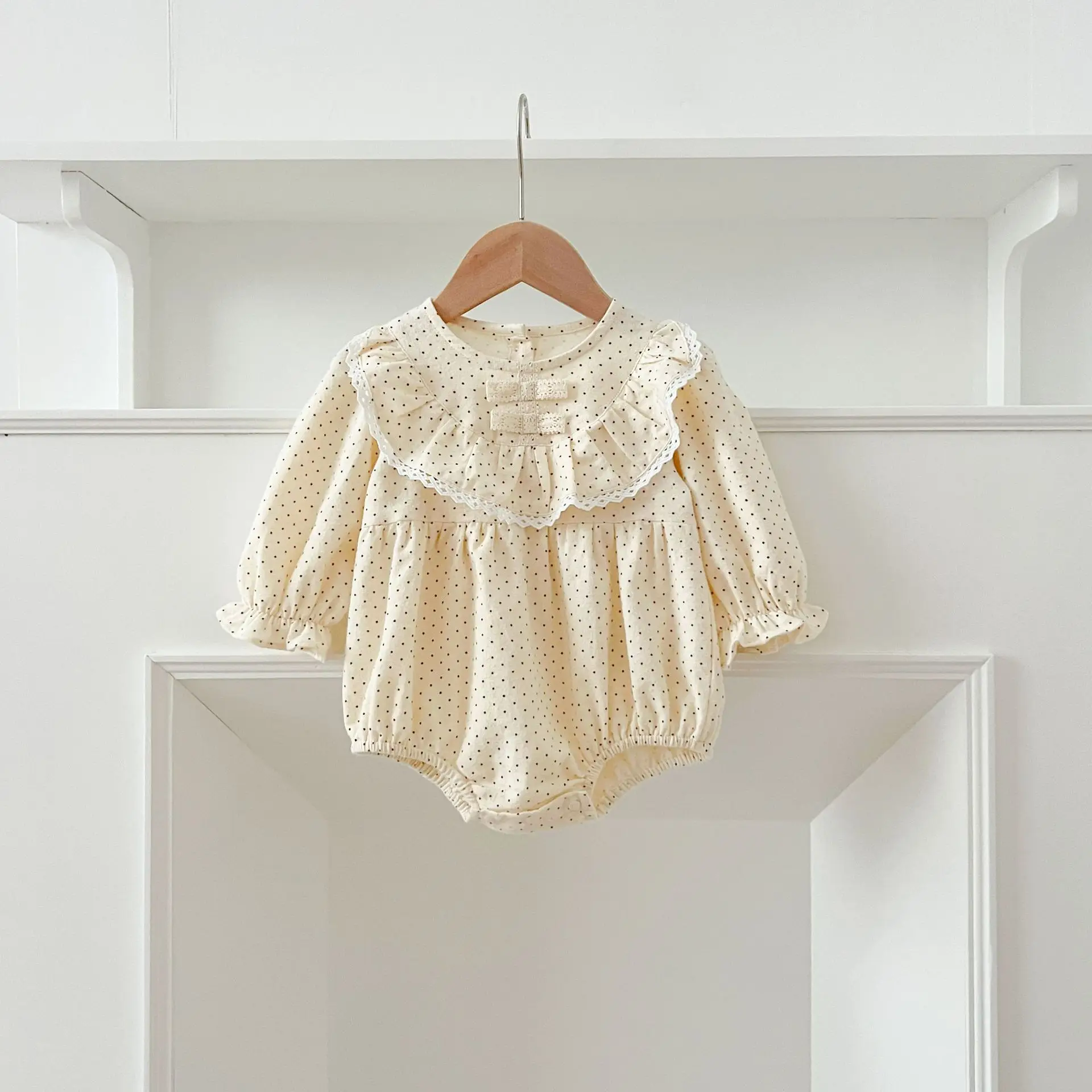 Neue Weihnachten Kleinkind Baby Mädchen Strampler Lange Ärmel Grid Strampler Herbst Neugeborenen 0-24M Spleißen Infant Baby mädchen Rot Overall – Detail 23