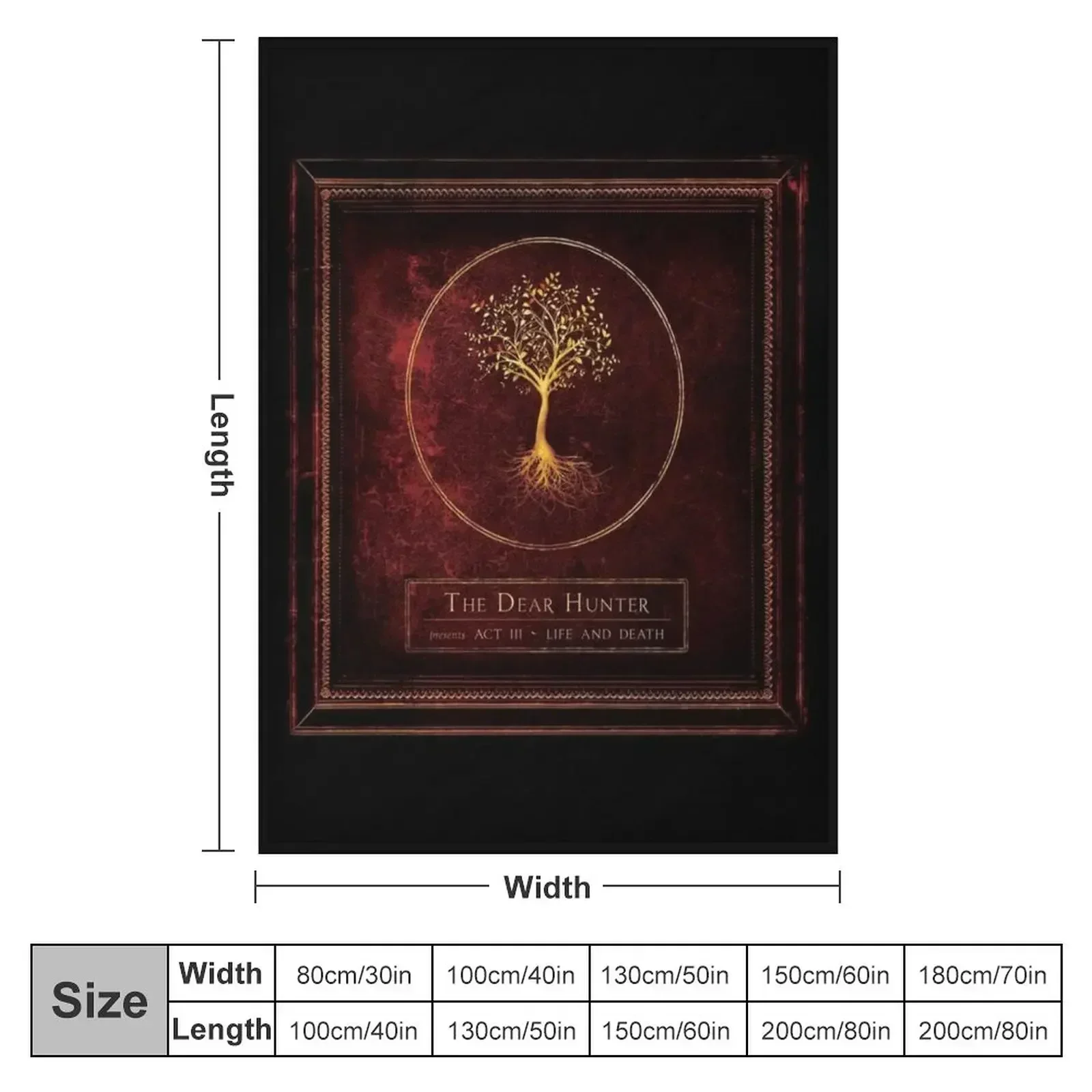 The Dear Hunter Act III Tree Throw Blanket Sleeping Bag Soft Beds Decorative Sofas bed plaid Vintage heavy to sleep Blankets