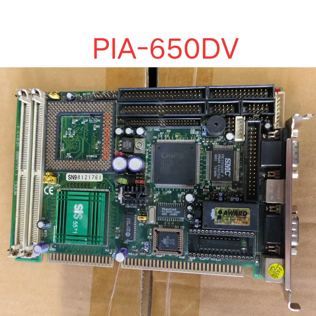 Second-hand test OK PIA-650DV ISA Half length Board Industrial Control Motherboard Fast delivery