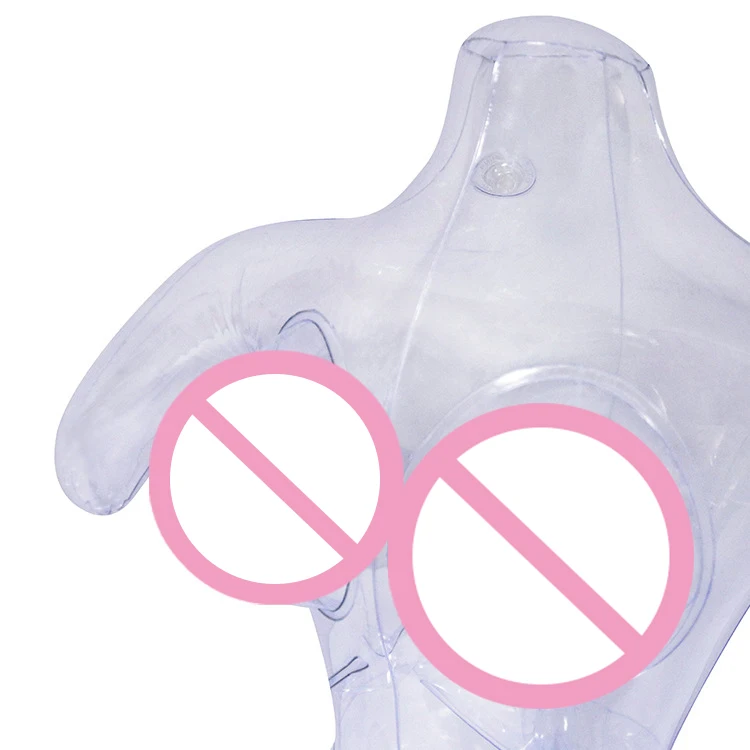 Inflatable Sex Dolls Transparent Half Male Masturbation with Vagina Pussy Pocket 3D Artificial Doll Sex Toy for Men