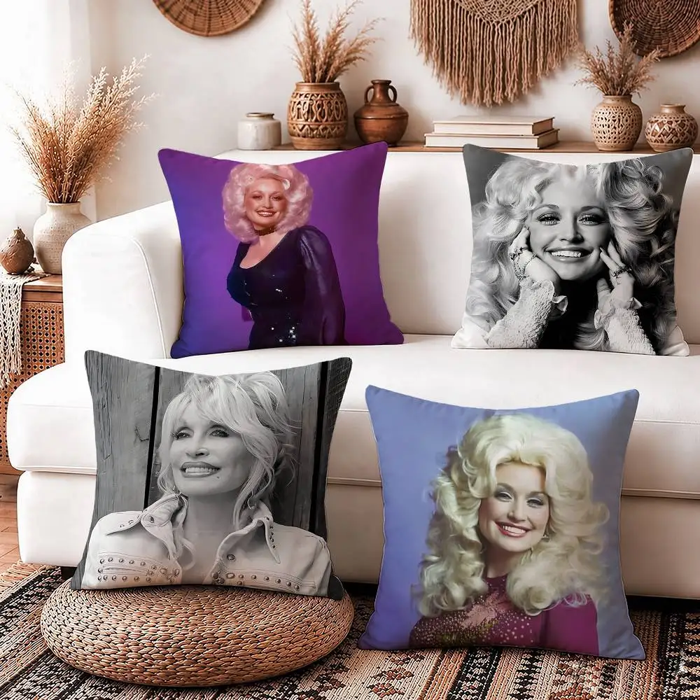 Iron Butterfly D-Dolly Parton HD-Printed Square Sofa Pillow Cover Solid Color Living Room Home Decor Cushion Case