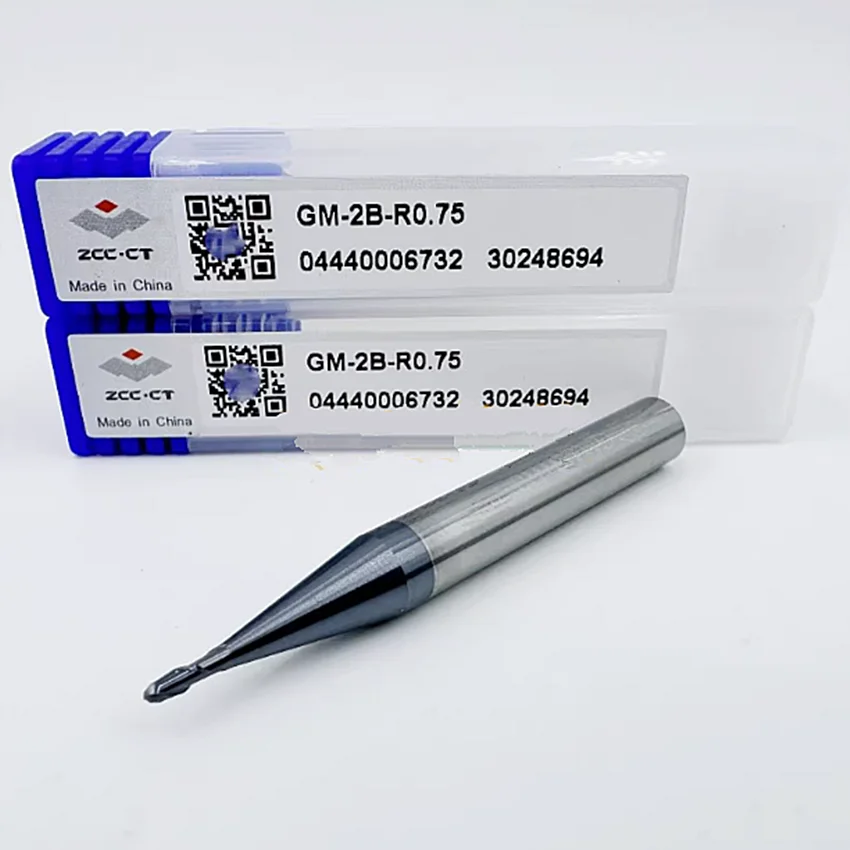 タングステン鋼ボールエンドミル,ボールエンドミル,2フルート,GM-2B-R0.75,zcc.ct,GM-2B, GM-2B,Φ1.5r0.75*6*3*50, 2t