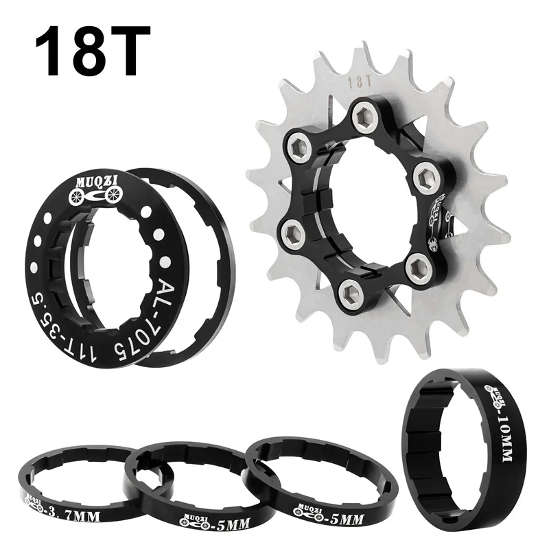 MUQZI Single Speed Cassette Cog 12T 13T 14T 15T 16T 17T 18T 19T 20T 21T 22T Fiets Cassette Conversie Kit