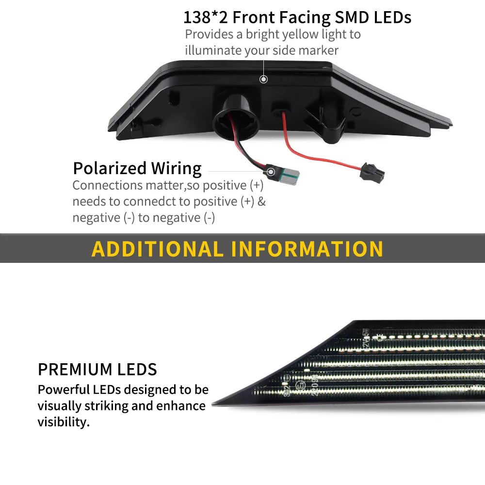 LED サイドマーカーライトフロントシーケンシャルリフレクターターンシグナルランプ 10th 世代シビックホンダシビック 2016-2020 ダイナミックスモークレンズ